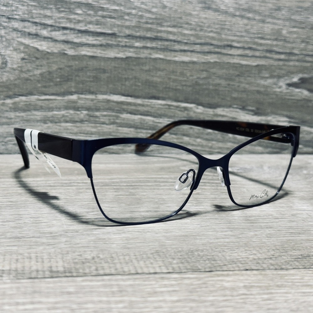 Max Cole MC 1514 Eyeglass Frames Womens‎ 55-16-140 Blue Tortoise Rectangular